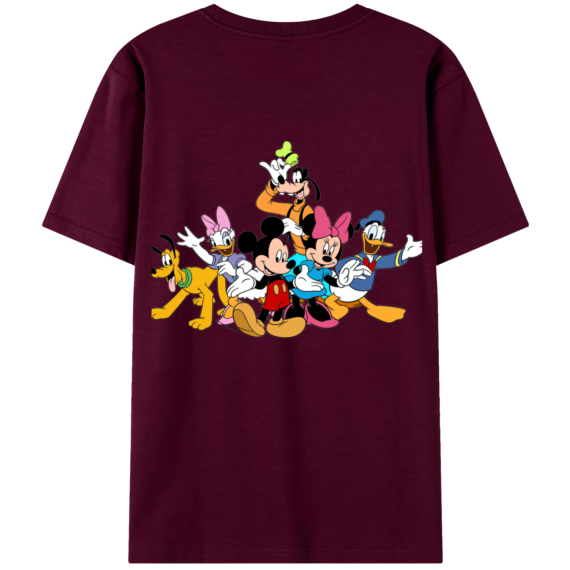 （画像用） ミッキーマウス Mickey Mouse レディース半袖Tシャツ(バックプリント)